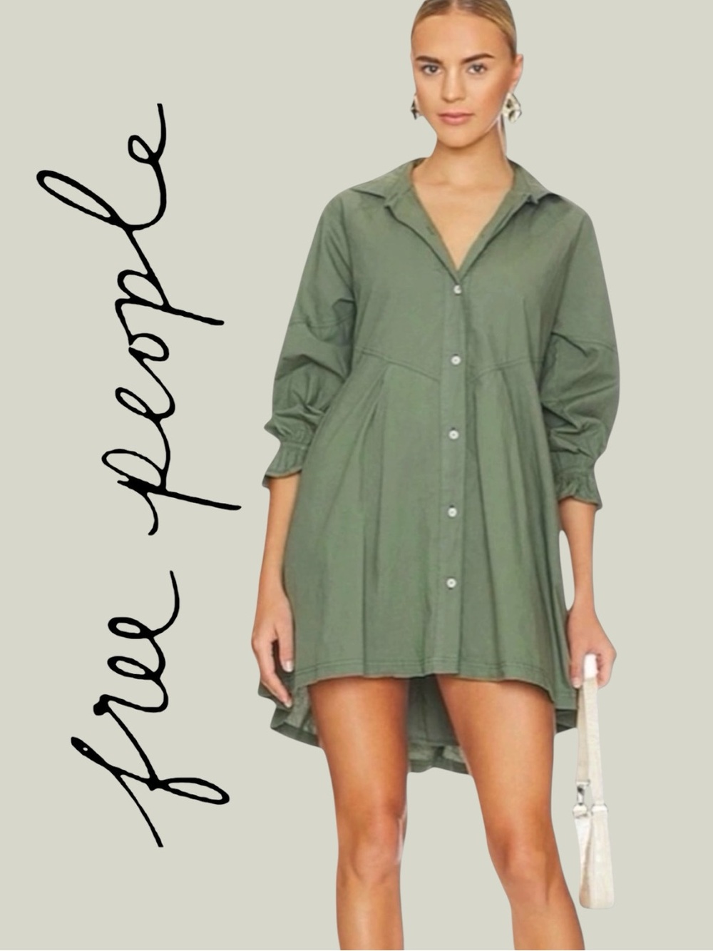 Free People • Poplin Hannah Mini Shirtdress || Medium